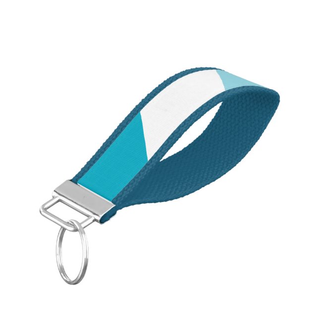 Llavero De Pulsera Rayado de dos tonos (Angulado hacia abajo)