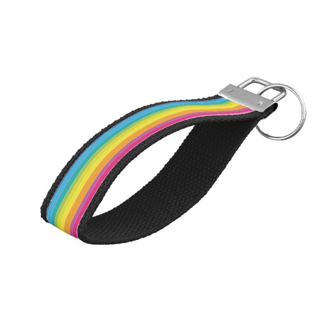 Llavero De Pulsera Rayas arcoiris (Angulado hacia arriba)