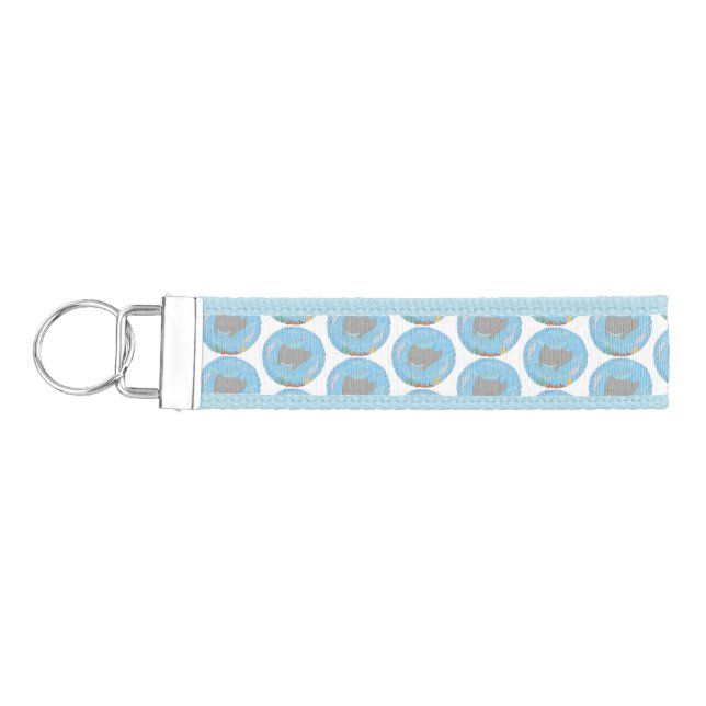 Llavero De Pulsera Rayo de manta y burbujas ilustracion personalizado (Llaves lado izquierdo)