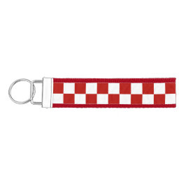 Llavero De Pulsera Retro geométrico rojo cuadrado