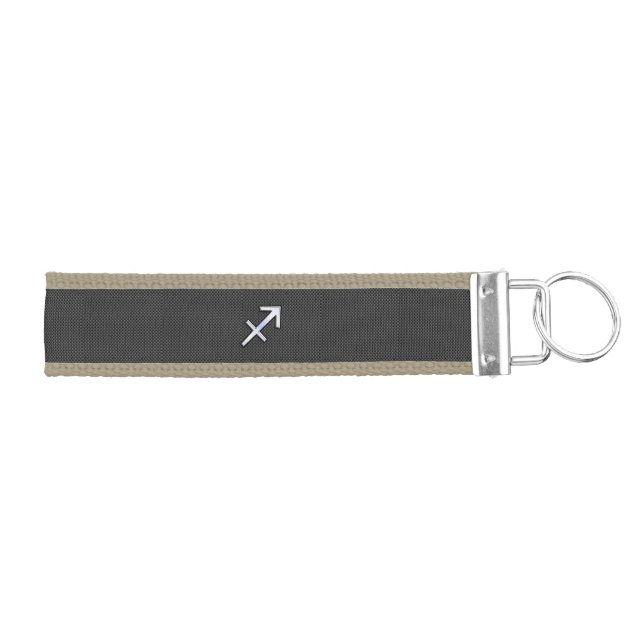 Llavero De Pulsera Rótulo Zodiaco Plateado Impresión de fibra de carb (Llaves derecha)
