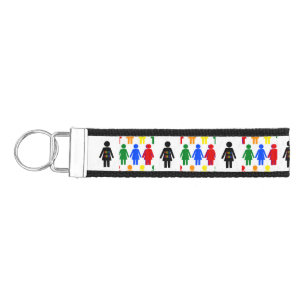 Llavero De Pulsera Silhouette lesbiana LGBTQ y damas de arco iris