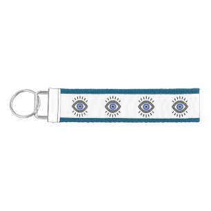 Llavero De Pulsera Símbolo de protección de ojos malvados, ojo azul  