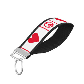 Llavero De Pulsera Simplemente, corazón de paz - o añade tus propios 