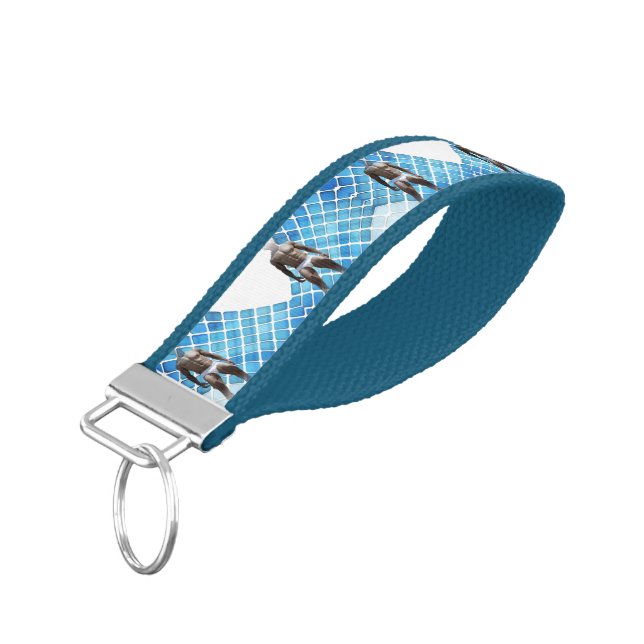 Llavero De Pulsera SlipperyJoe hombre muscular seis empates abs macho (Angulado hacia abajo)