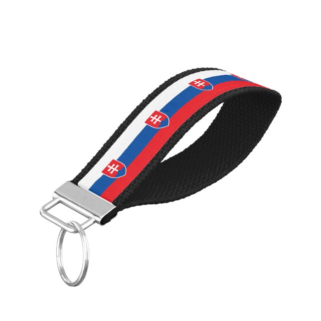 Llavero De Pulsera Slovakia Flag (Angulado hacia abajo)