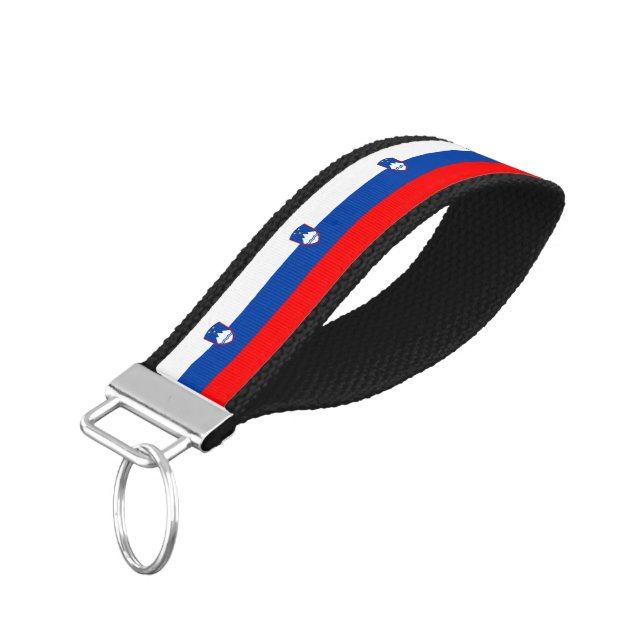 Llavero De Pulsera Slovenia Flag (Angulado hacia abajo)