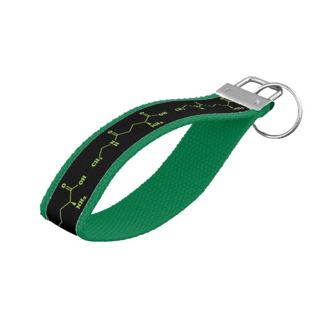 Llavero De Pulsera Tea Theanine Molecular Chemical Formula (Angulado hacia arriba)