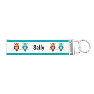 Llavero De Pulsera Tecla de búho personalizada