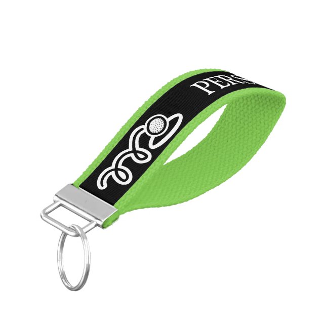 Llavero De Pulsera Teclas de muñeca de bola de golf personalizadas pa (Angulado hacia abajo)
