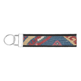 Llavero De Pulsera Tejidos Kilim Royal Blue Yellow Classic