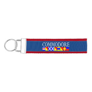 Llavero De Pulsera Título del comodoro en señal náutica marca tu nomb