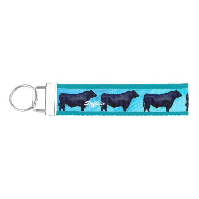 Llavero De Pulsera Toro de angus negro (Llaves lado izquierdo)
