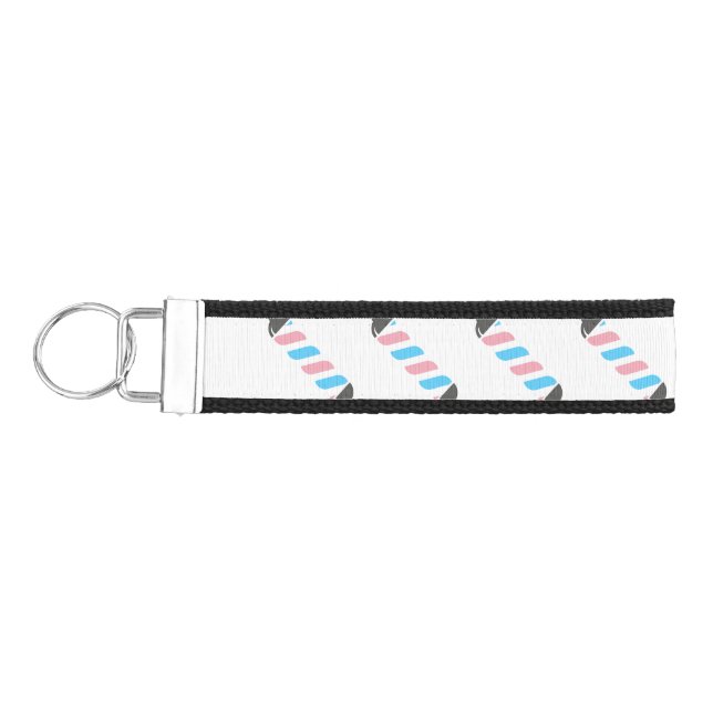 Llavero De Pulsera Trans Barbershop Pole Wrie Lanyard (Llaves lado izquierdo)