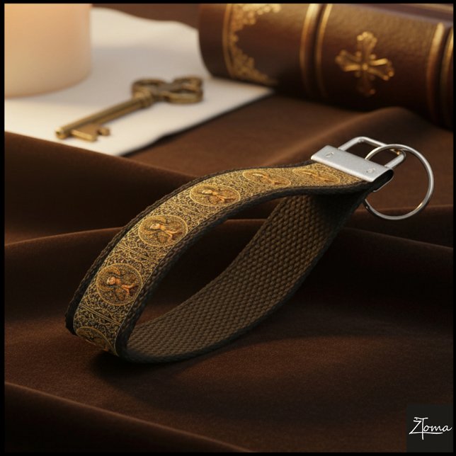 Llavero De Pulsera Virgen María de la reverencia dorada (Subido por el creador)