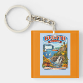 Llavero de recuerdo de Duluth Minnesota–Lago Super