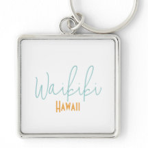 Llavero de recuerdo de viaje a Waikiki, Hawaii