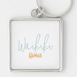 Llavero de recuerdo de viaje a Waikiki, Hawaii