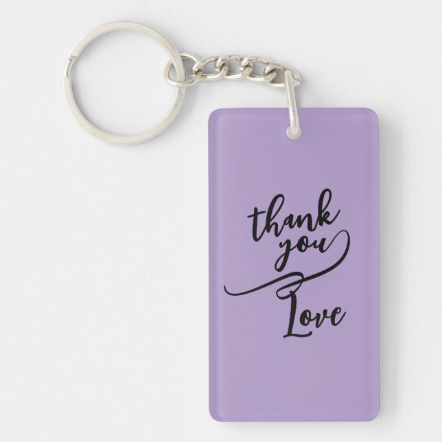 Llavero de regalo agradecimiento con letra script  (Frente)
