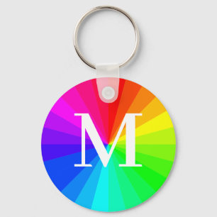 Llavero de regalo Monograma Arcoíris Orgullo LGBT