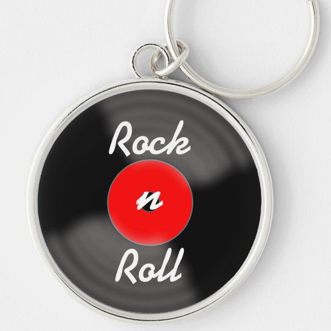 Llavero de registro de Rock N Roll rojo (Frente)