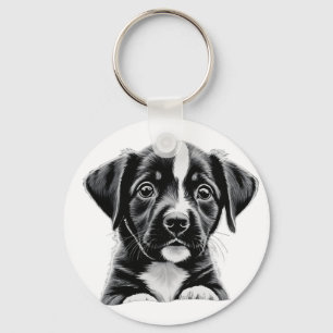 Llavero de retrato de cachorro adorable – Para ama