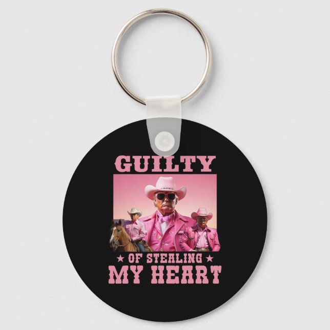 Llavero De Robar Mi Corazón Trump Camisa 2024 Trump Vaquer (Anverso)