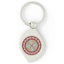 Llavero de roseta solar floral Trypillian