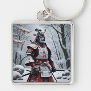 llavero de samurái japonés