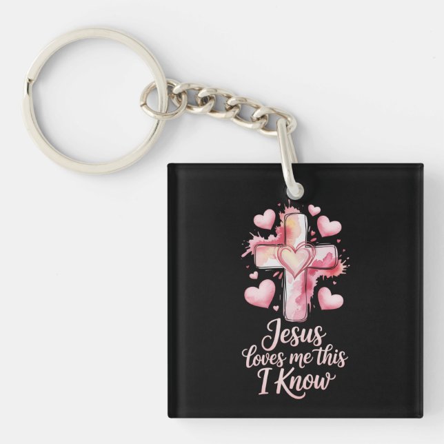 Llavero de San Valentín 'Jesús me ama' (Frente)