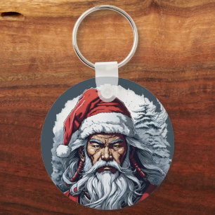 Llavero de Santa Guerrero Samurái de Navidad