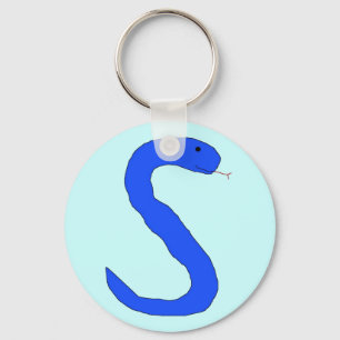 Llavero de serpiente azul S