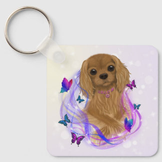 Llavero de Spaniel Cavalier King Charles Rubí