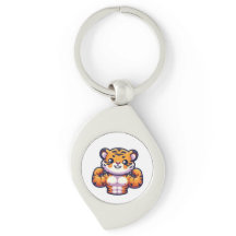 Llavero de Tatuaje Temporal de Tigre Fuerte