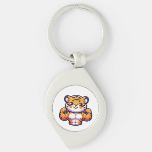 Llavero de Tatuaje Temporal de Tigre Fuerte