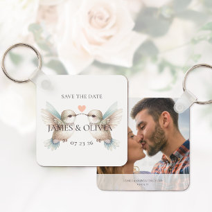 Llavero de tema de boda Photo Save the Date