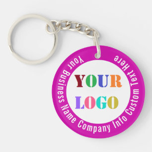 Llavero de texto personalizado con logotipo de su