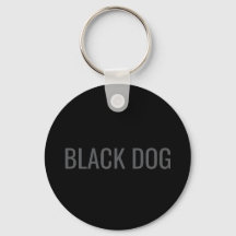 Llavero de tipografía Black Dog