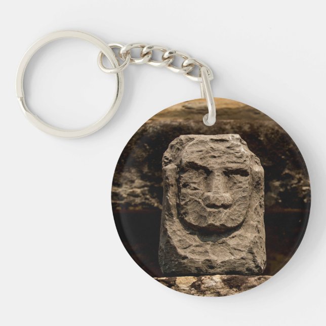 Llavero de Totem de Piedra Sonriente Camboya (Frente)