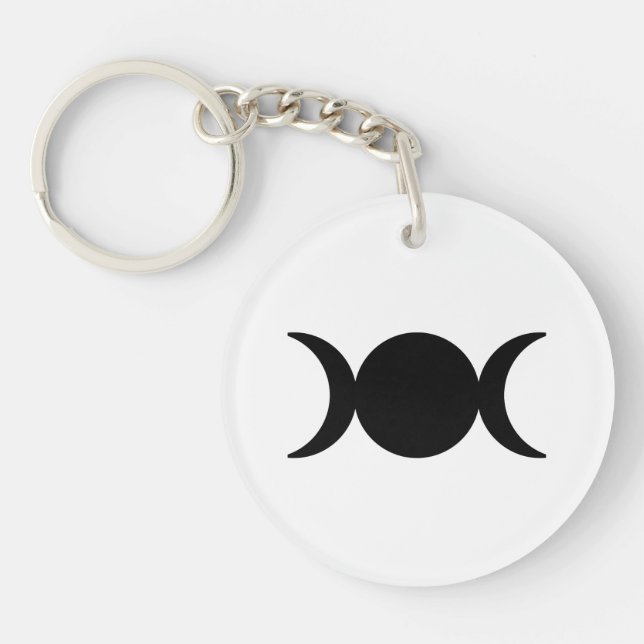 llavero de triple luna || regalos para brujas  (Frente)