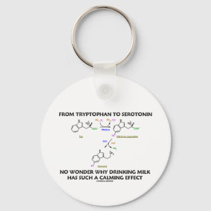 Llavero De Tryptophan A Serotonina (Humor Químico)
