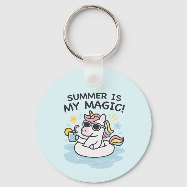 Llavero de unicornio “Summer is my magic! (Anverso)