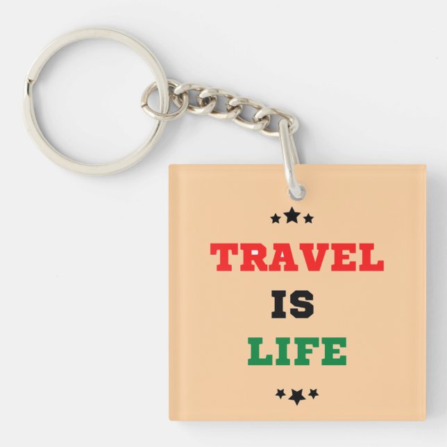 Llavero de Viajar es Vida (Frente)