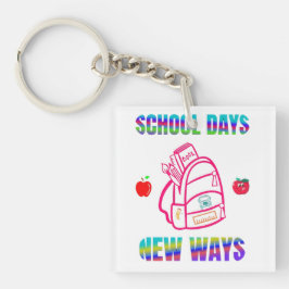 Llavero De vuelta a la escuela, los días escolares nuevas