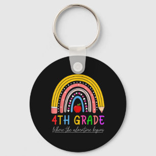 Llavero De vuelta al colegio Arcoiris 4to grado donde comi
