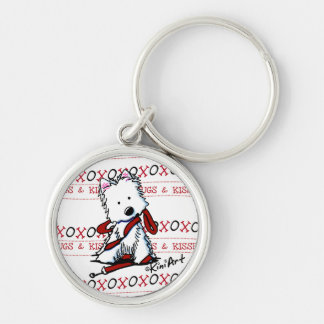 Llavero de Westie de los besos y de los abrazos