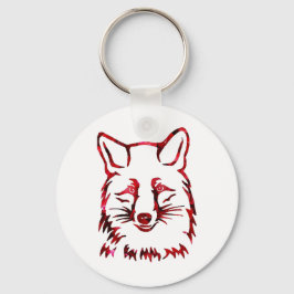 Llavero De zorros y rosas