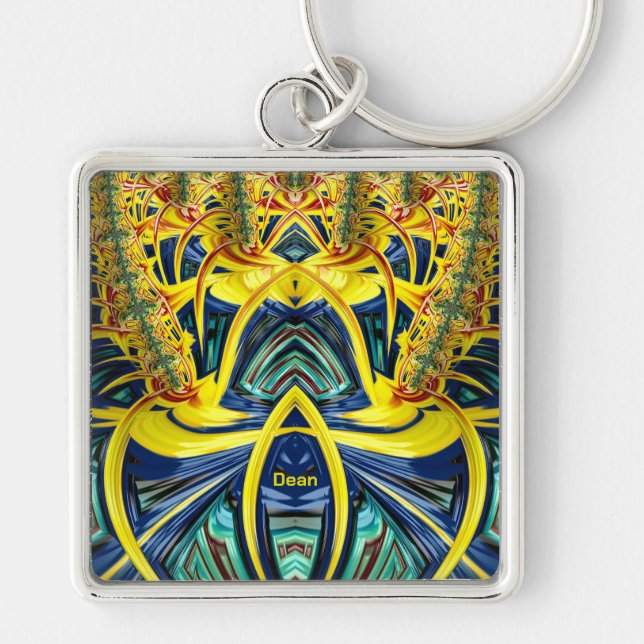 Llavero DEAN ~ Blue Aqua Red Green Yellow GLOSSY ~ (Frente)
