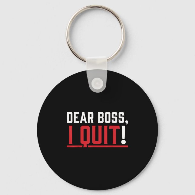 Llavero Dear Boss I Quit Humor Farewell  (Anverso)
