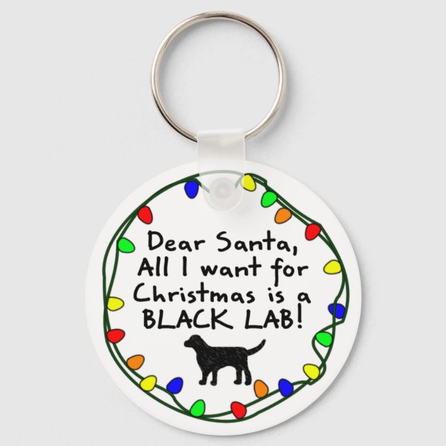Llavero Dear Santa Black Lab (Anverso)